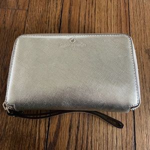 Gold Kate Spade Leather Wallet